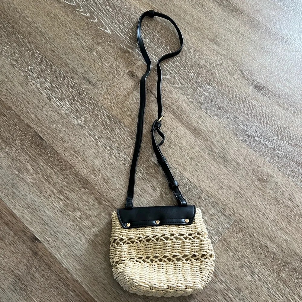 A New Day Small Straw Summer Crossbody Bag